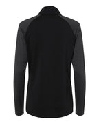 Sudadera ligera raglán con cremallera de cuarto para mujer Ultimate365 | A521