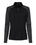 Sudadera ligera raglán con cremallera de cuarto para mujer Ultimate365 | A521