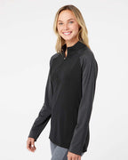 Sudadera ligera raglán con cremallera de cuarto para mujer Ultimate365 | A521