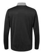 Sudadera para hombre Ultimate365 Heather Block con cremallera de cuarto | A522