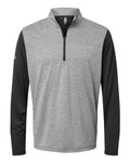 Sudadera para hombre Ultimate365 Heather Block con cremallera de cuarto | A522