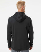 Men's Textured Mixed Media Midweight Hooded Sweatshirt | A530