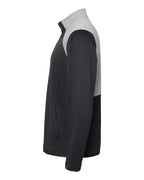 Sudadera para hombre con cremallera de cuarto, textura y medios mixtos | A532