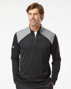 Sudadera para hombre con cremallera de cuarto, textura y medios mixtos | A532