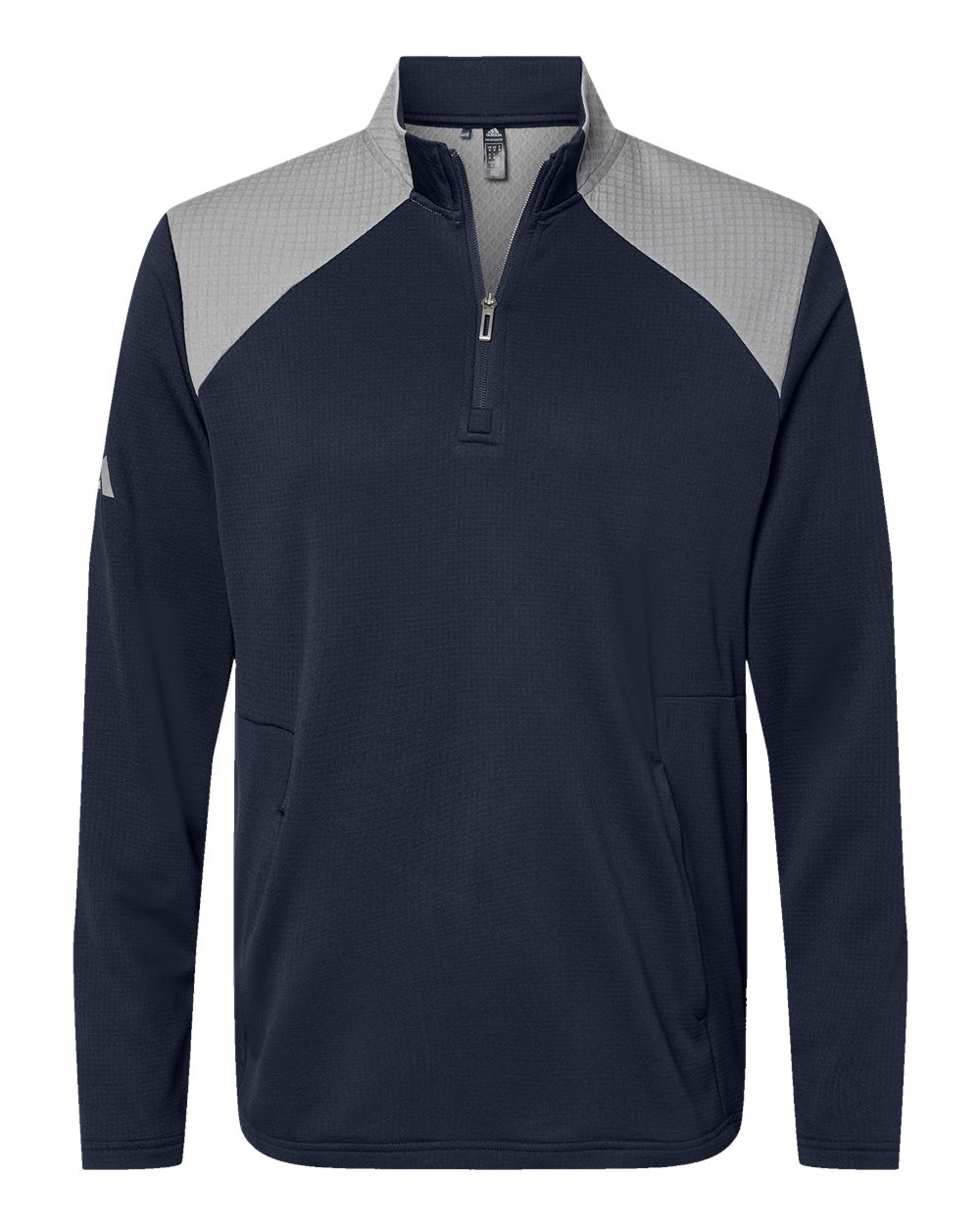 Men's Textured Mixed Media Quarter-Zip Pullover | A532