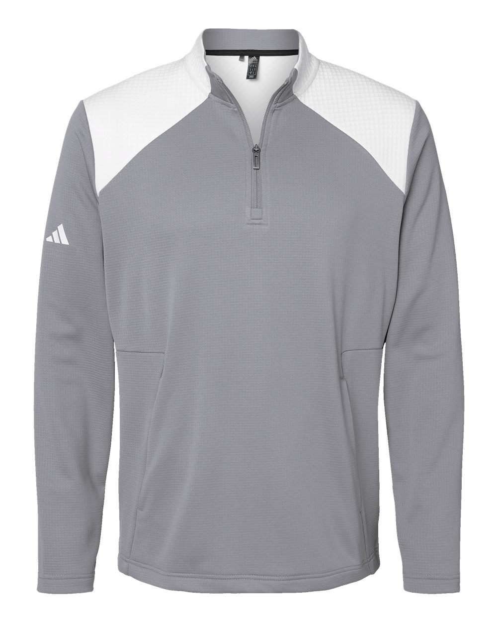 Men's Textured Mixed Media Quarter-Zip Pullover | A532