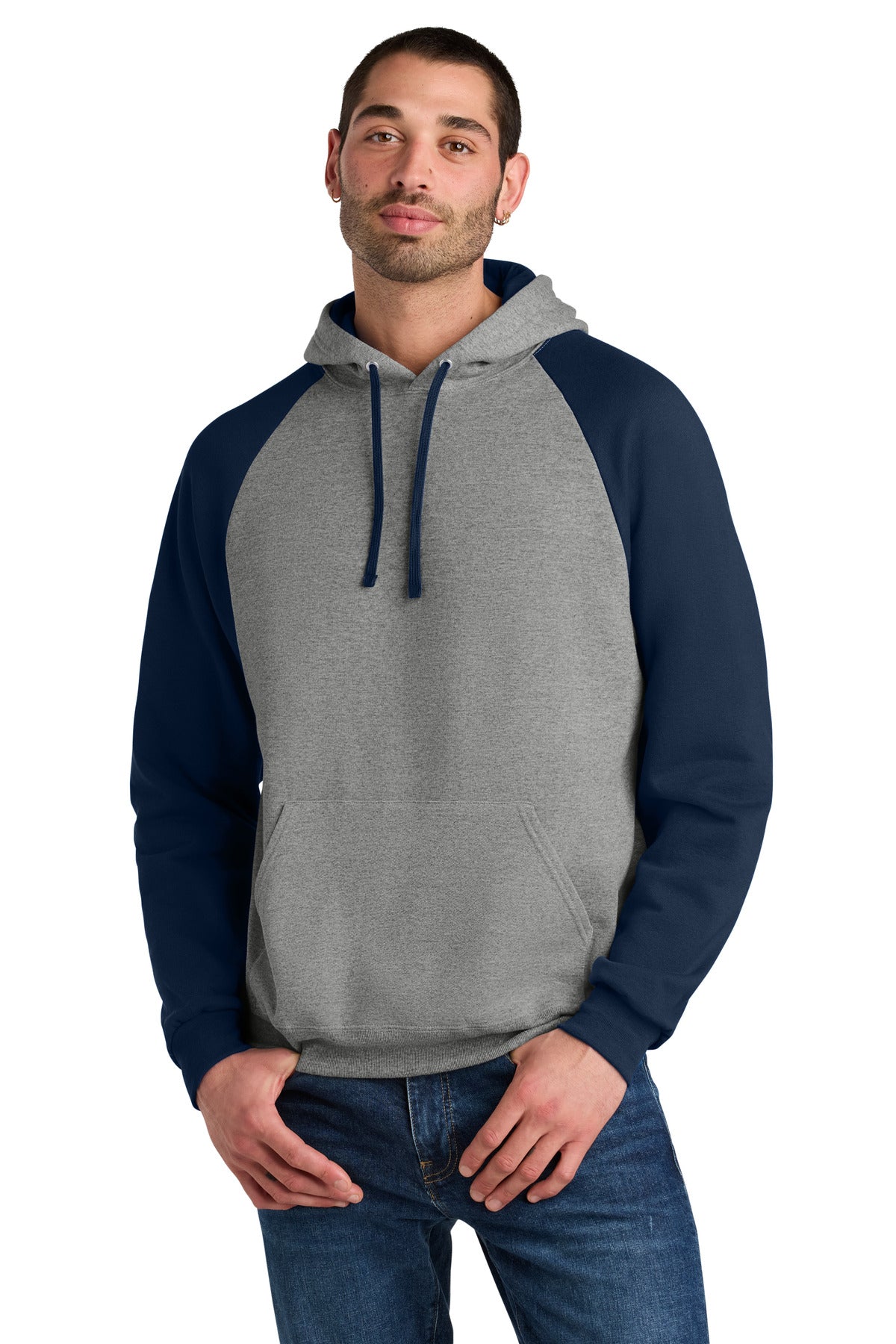 Jerzees 96C Unisex NuBlend Colorblock Raglan Hoodie Sweatshirt