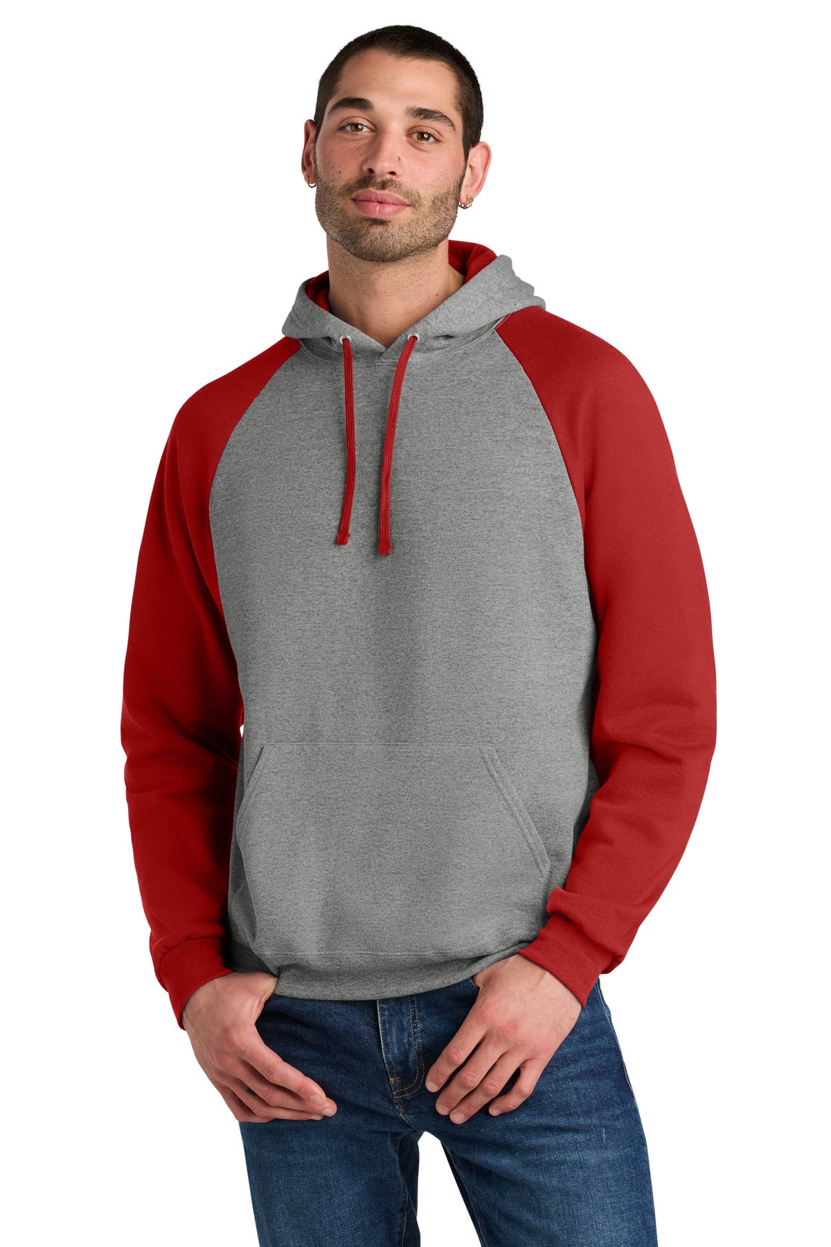 Jerzees 96C Unisex NuBlend Colorblock Raglan Hoodie Sweatshirt