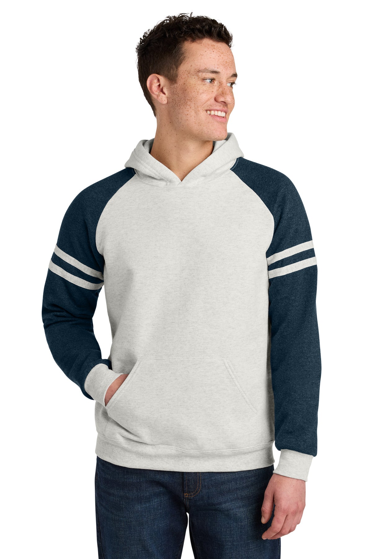 Jerzees 97C Unisex NuBlend Varsity Colorblock Hooded Sweatshirt