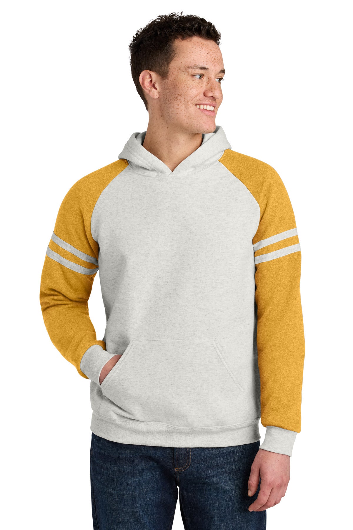 Jerzees 97C Unisex NuBlend Varsity Colorblock Hooded Sweatshirt