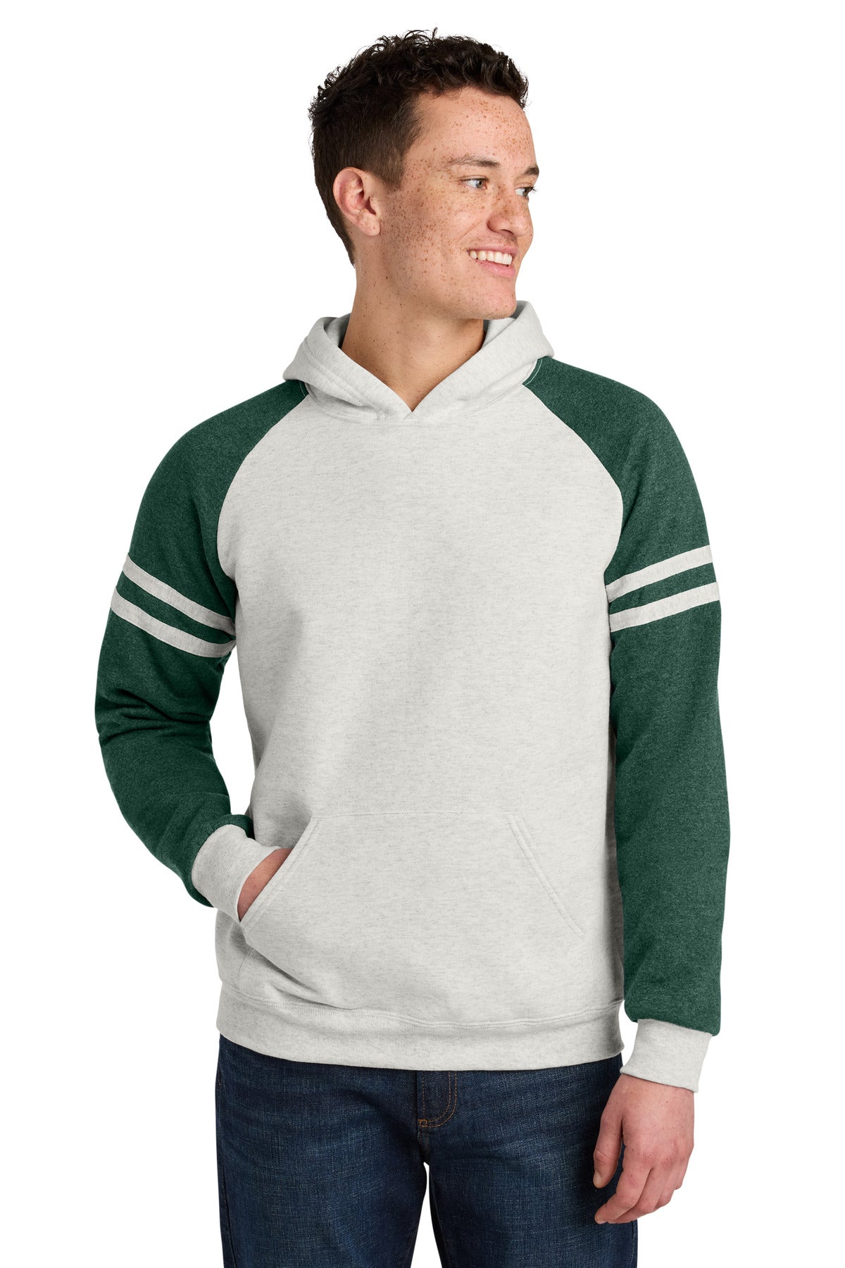 Jerzees 97C Unisex NuBlend Varsity Colorblock Hooded Sweatshirt