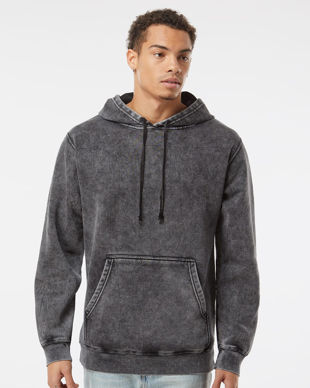 Unisex Midweight Mineral Wash Hooded Sweatshirt | PRM4500MW