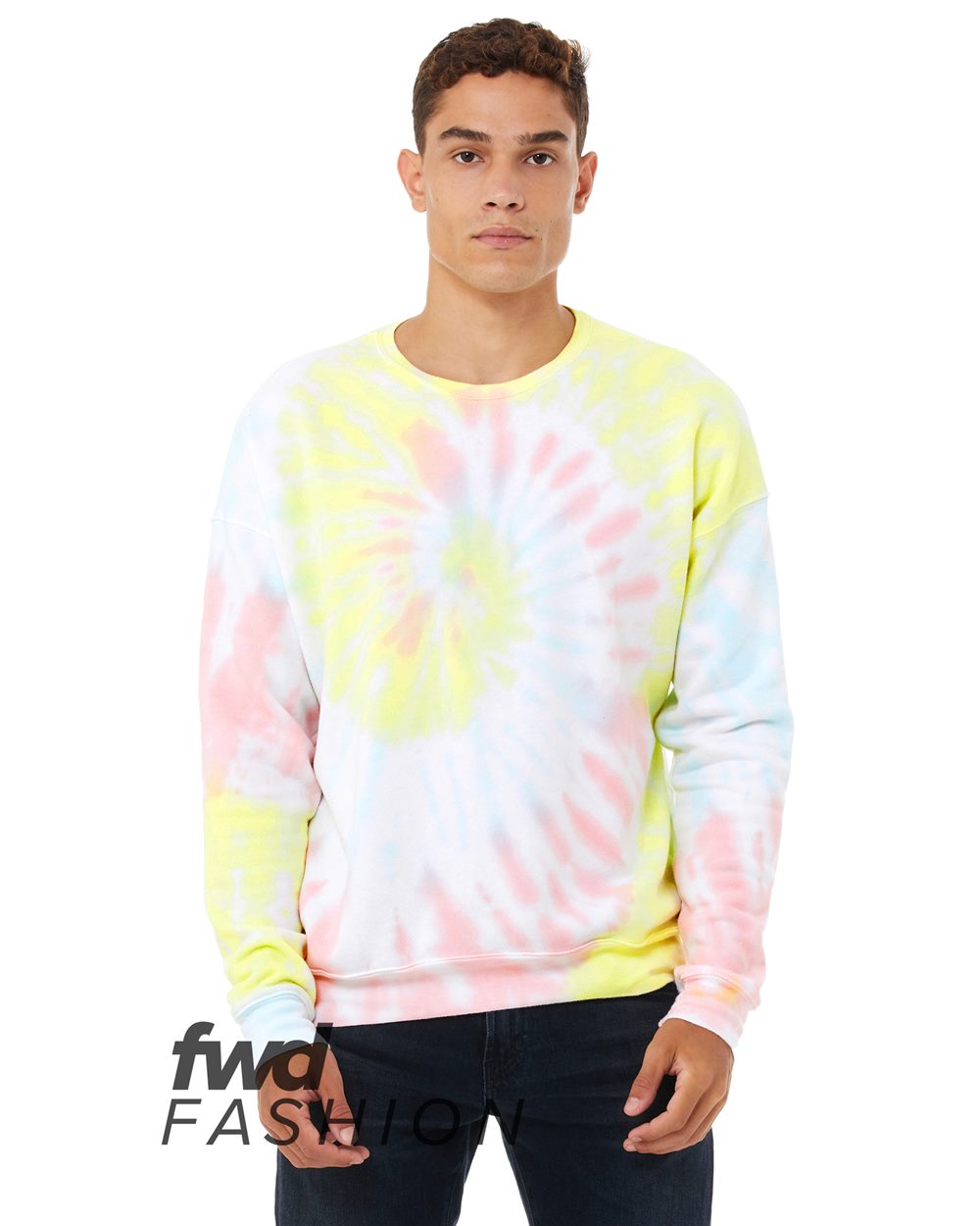 Sudadera Unisex FWD Fashion con Cuello Redondo y Teñido Anudado | 3945RD