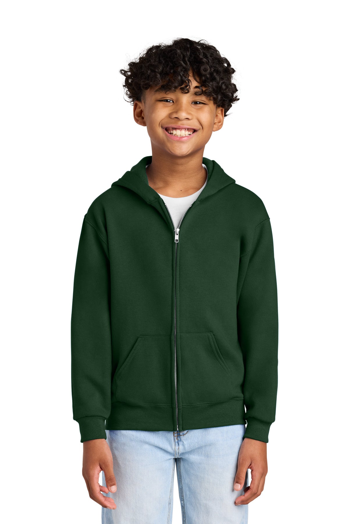 Jerzees 993B Youth NuBlend Full-Zip Hooded Sweatshirt