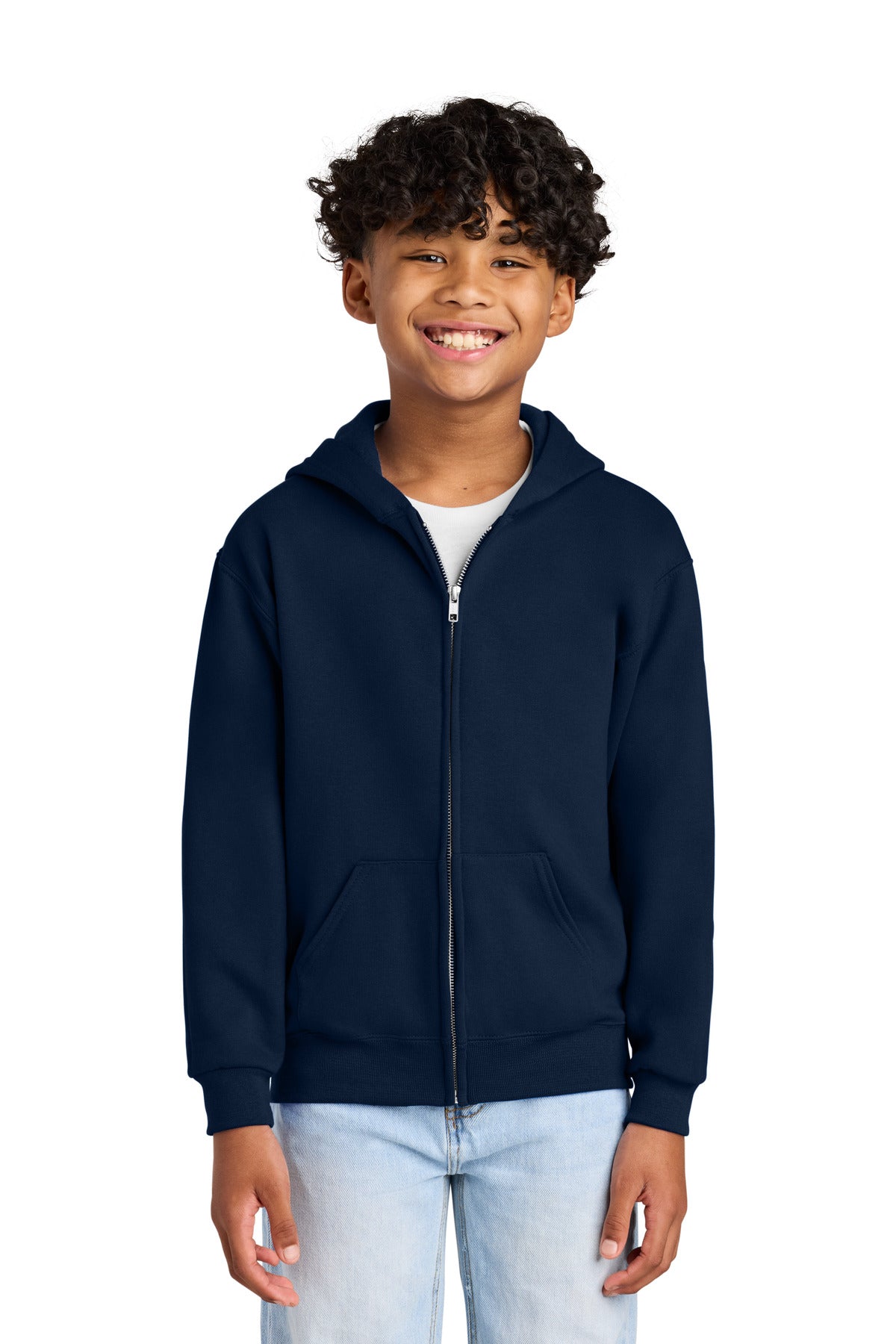 Jerzees 993B Youth NuBlend Full-Zip Hooded Sweatshirt