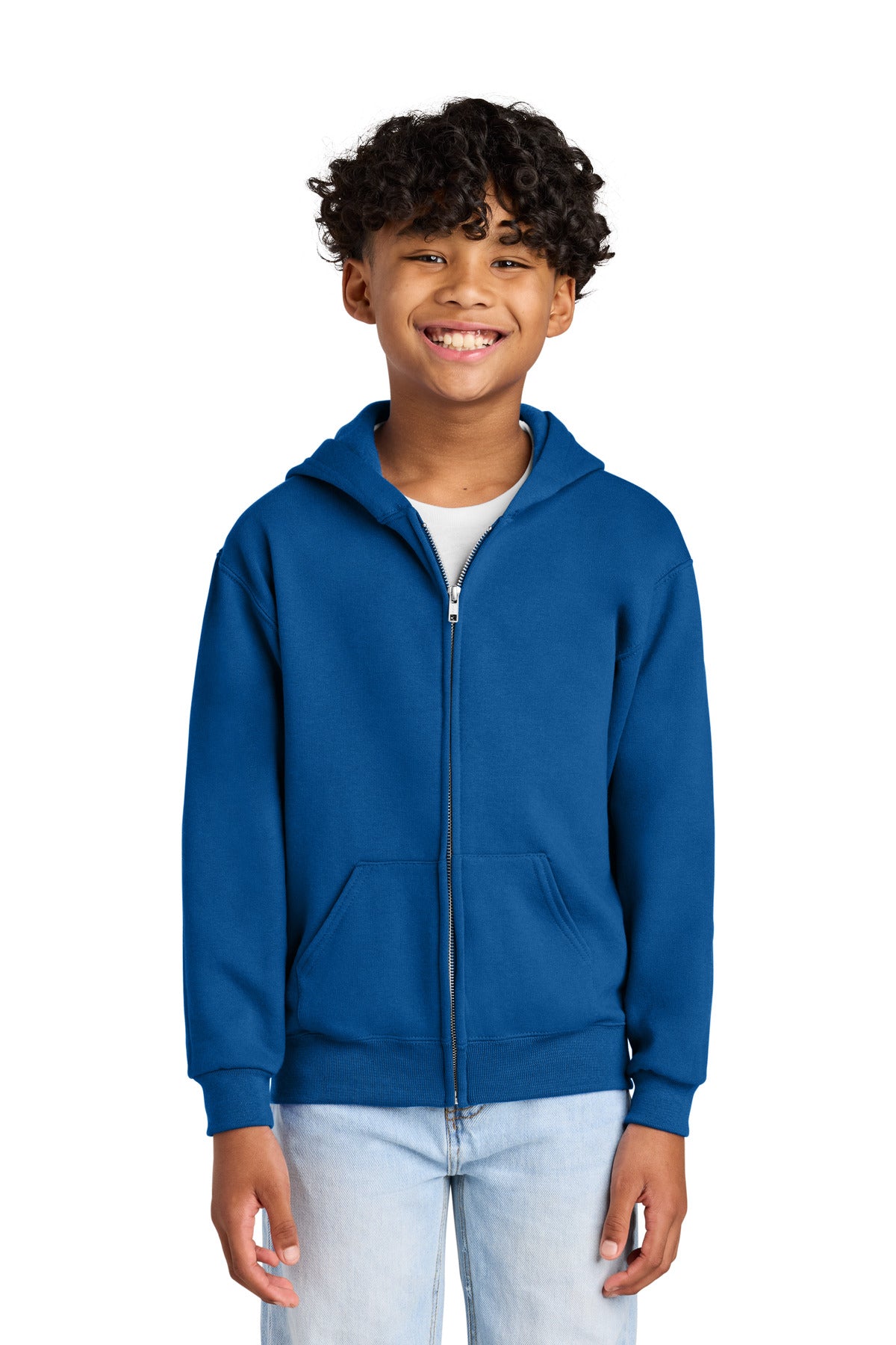 Jerzees 993B Youth NuBlend Full-Zip Hooded Sweatshirt