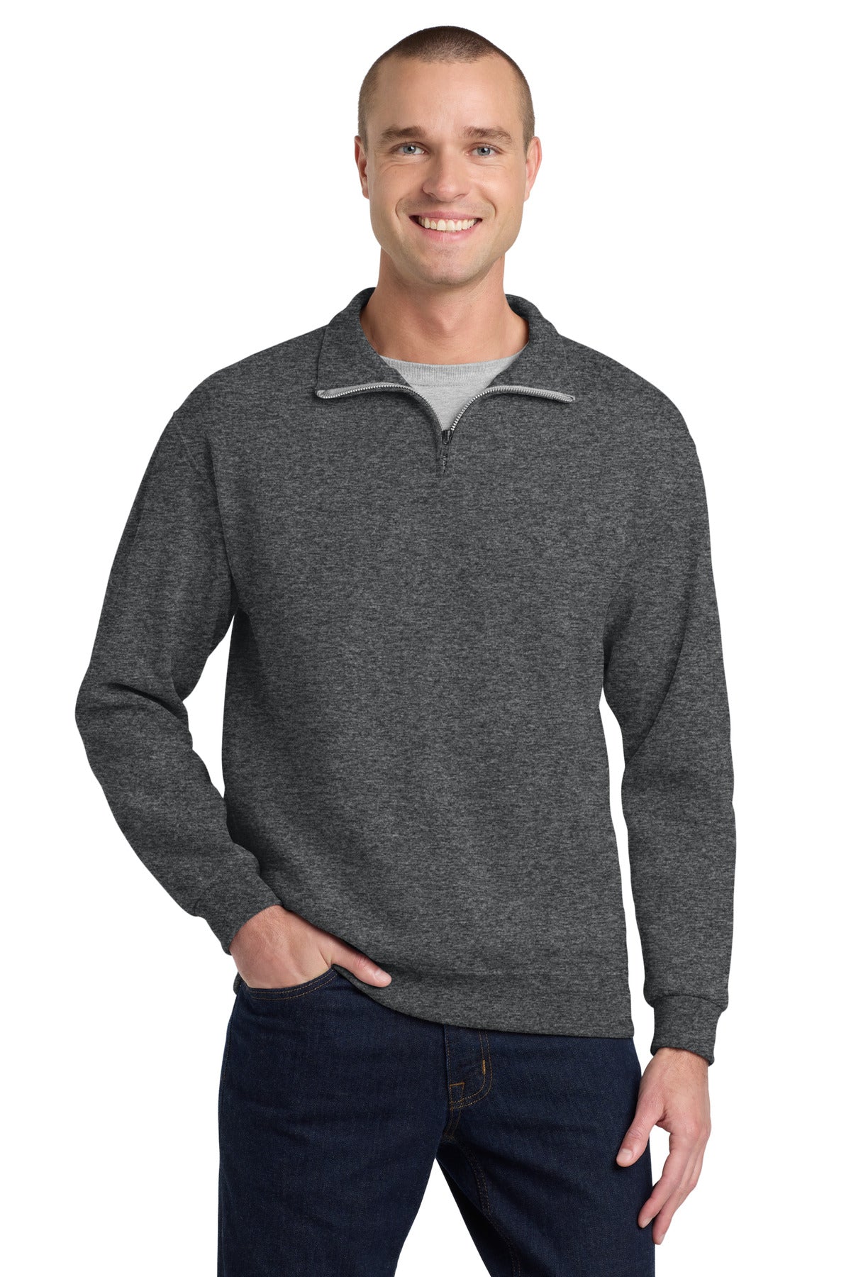 Jerzees 995M NuBlend 1/4-Zip Cadet Collar Sweatshirt