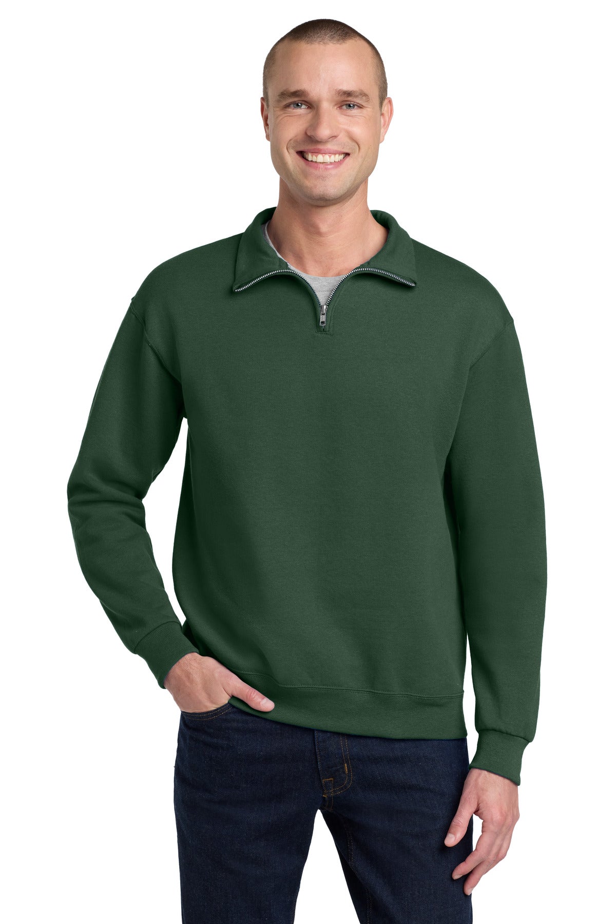 Jerzees 995M NuBlend 1/4-Zip Cadet Collar Sweatshirt