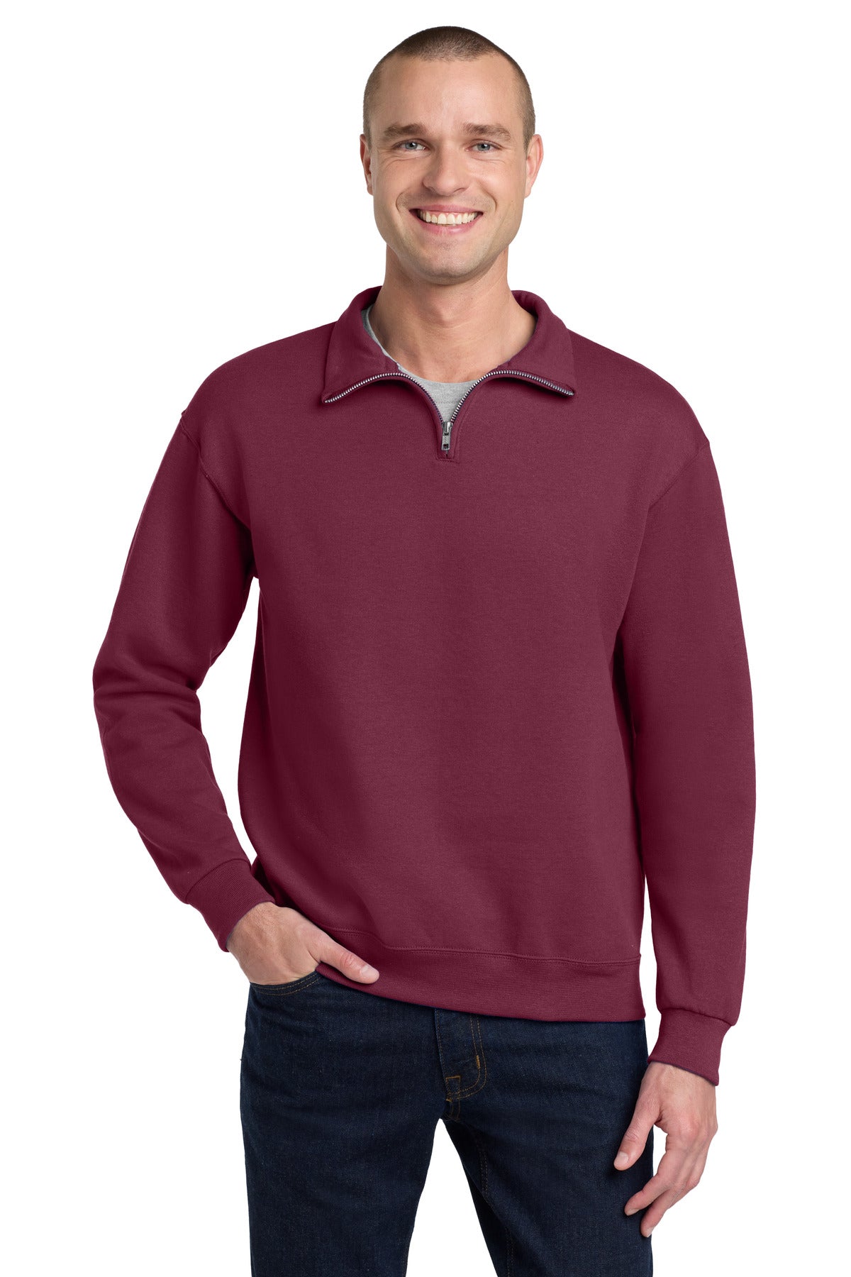 Jerzees 995M NuBlend 1/4-Zip Cadet Collar Sweatshirt