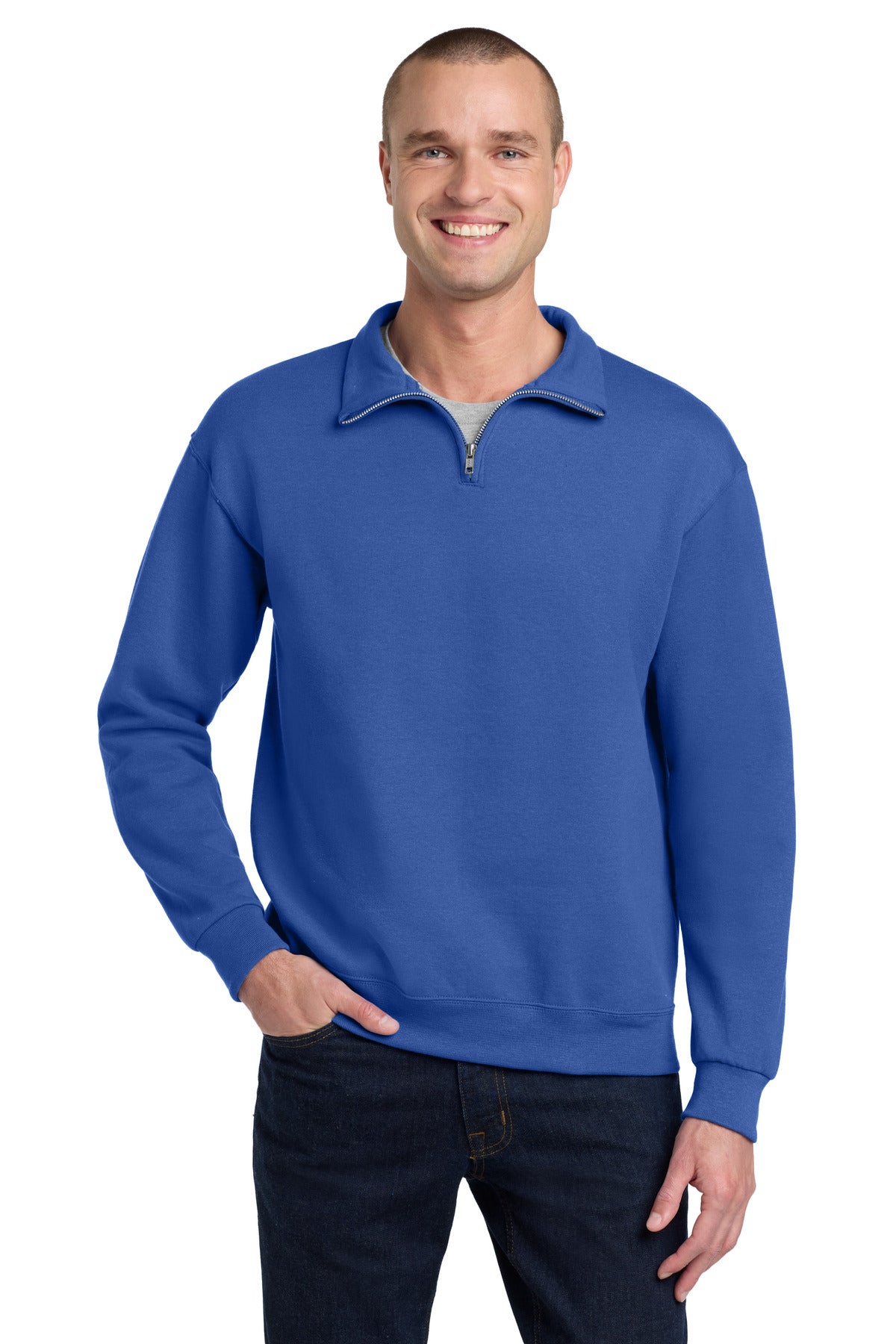 Jerzees 995M NuBlend 1/4-Zip Cadet Collar Sweatshirt