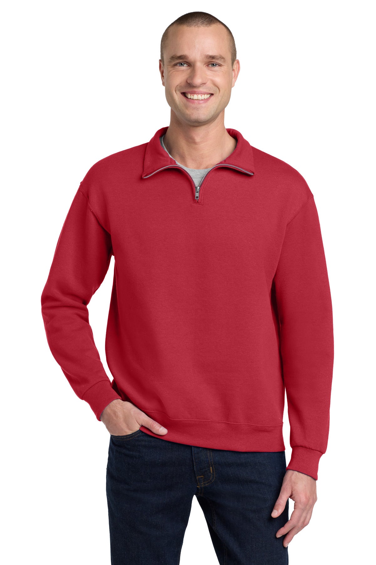 Jerzees 995M NuBlend 1/4-Zip Cadet Collar Sweatshirt
