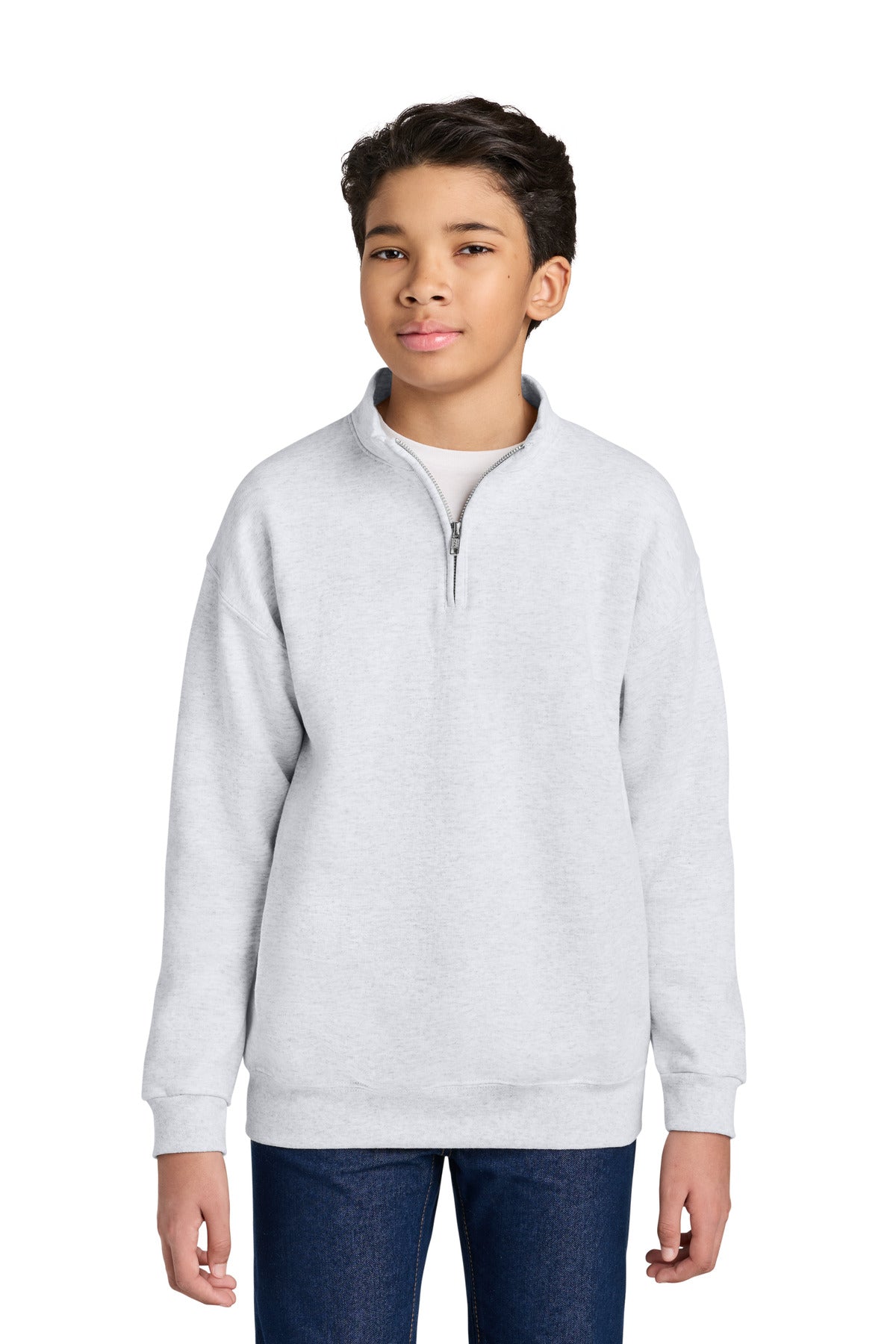 Jerzees 995Y Youth NuBlend 1/4-Zip Cadet Collar Sweatshirt