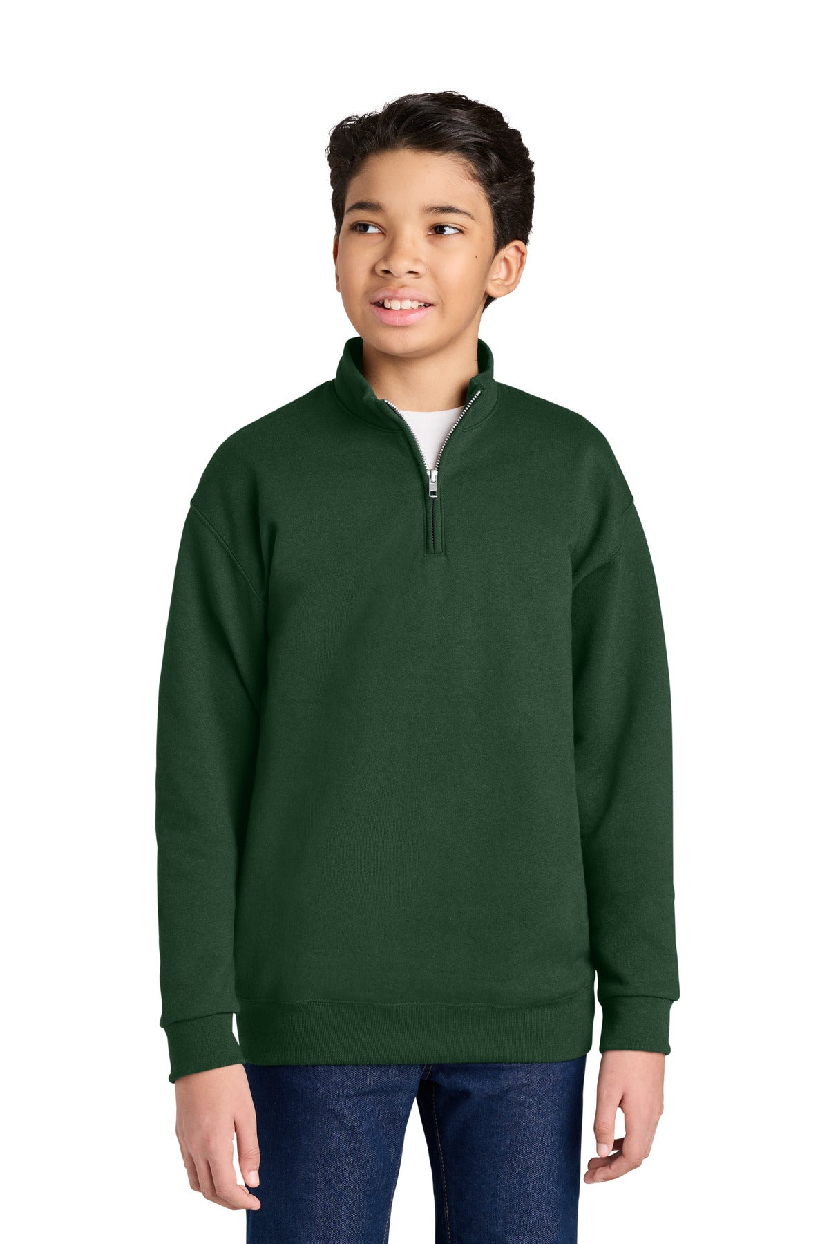 Jerzees 995Y Youth NuBlend 1/4-Zip Cadet Collar Sweatshirt