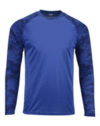 Unisex Cayman Performance Camo Colorblocked Long Sleeve T-Shirt | 216