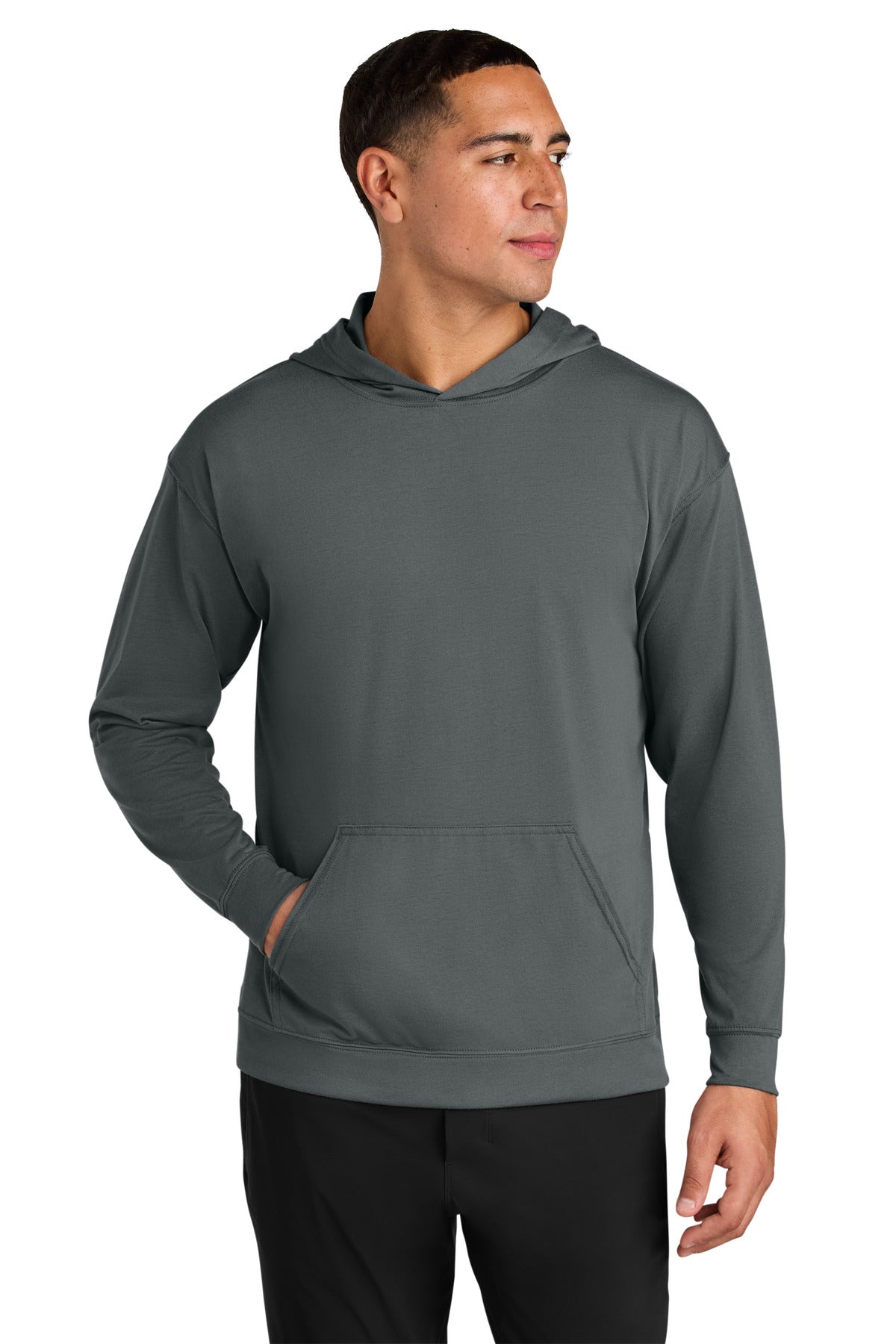 A4 A4N3528 Softek Long Sleeve Hooded Tee