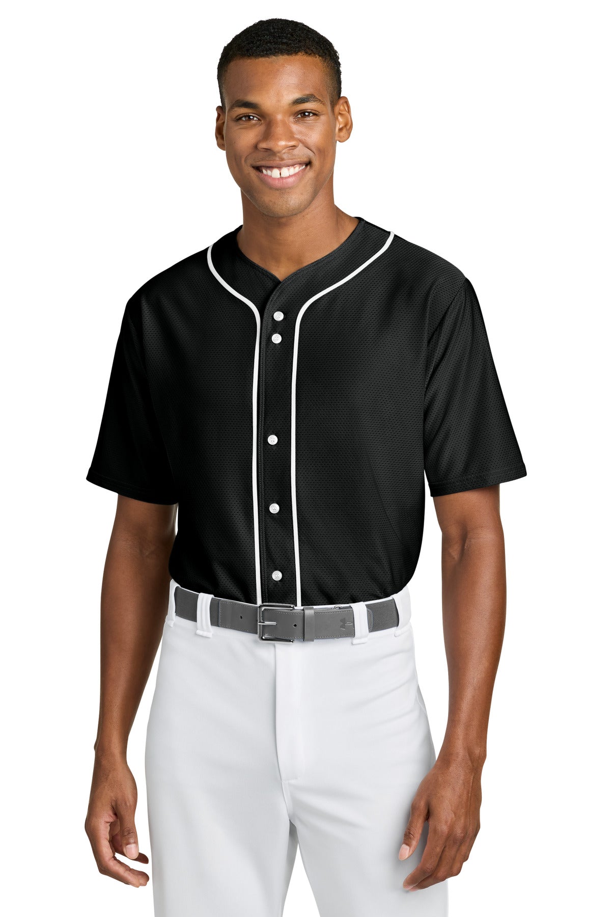 A4 A4N4184 Short Sleeve Full-Button Baseball Top