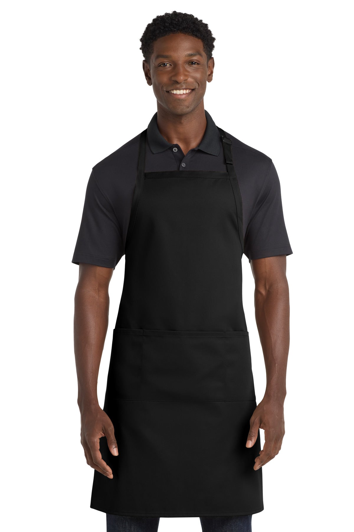 Port Authority A700 Easy Care Extra Long Bib Apron with Stain Release