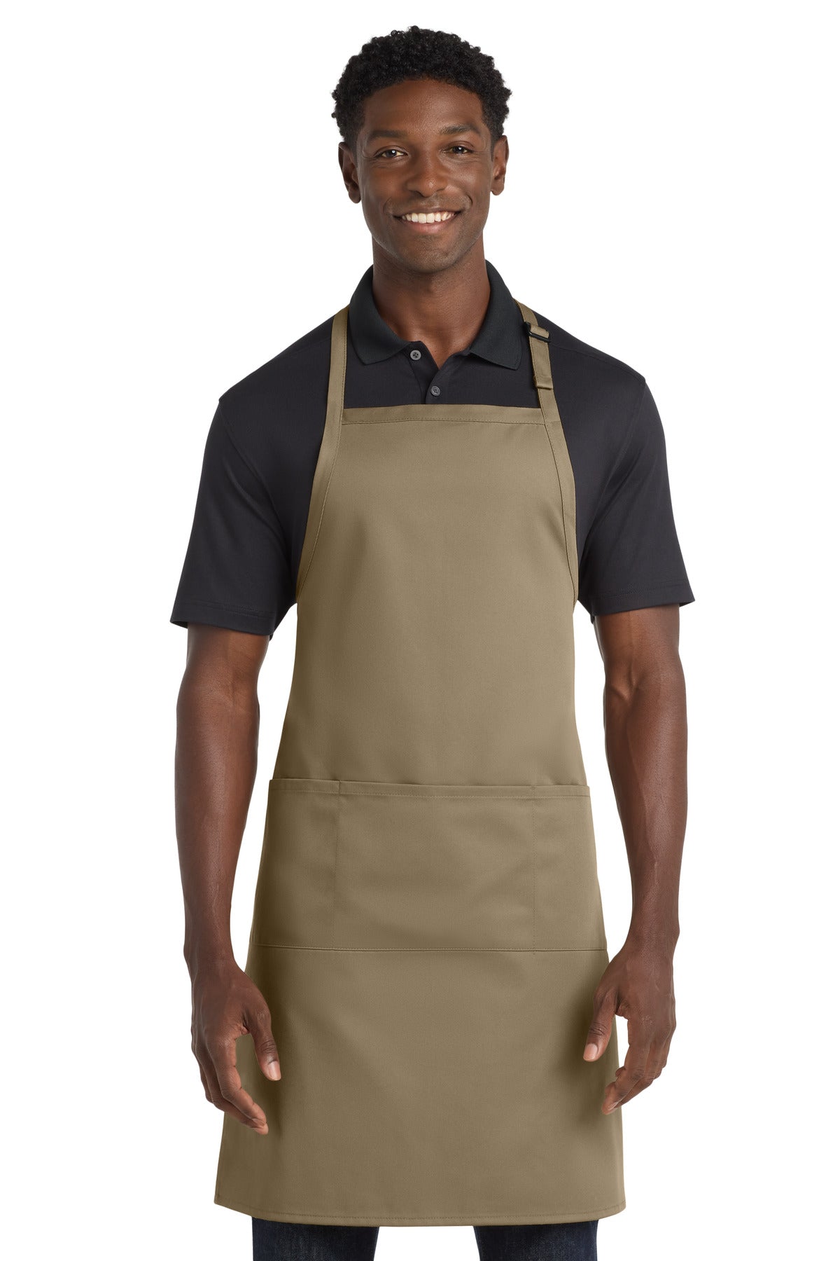 Port Authority A700 Easy Care Extra Long Bib Apron with Stain Release