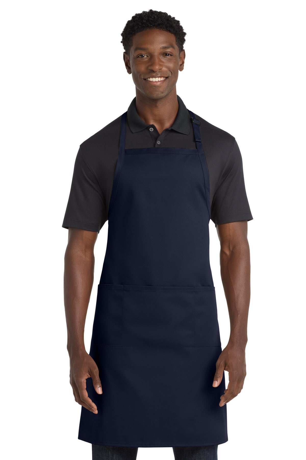 Port Authority A700 Easy Care Extra Long Bib Apron with Stain Release