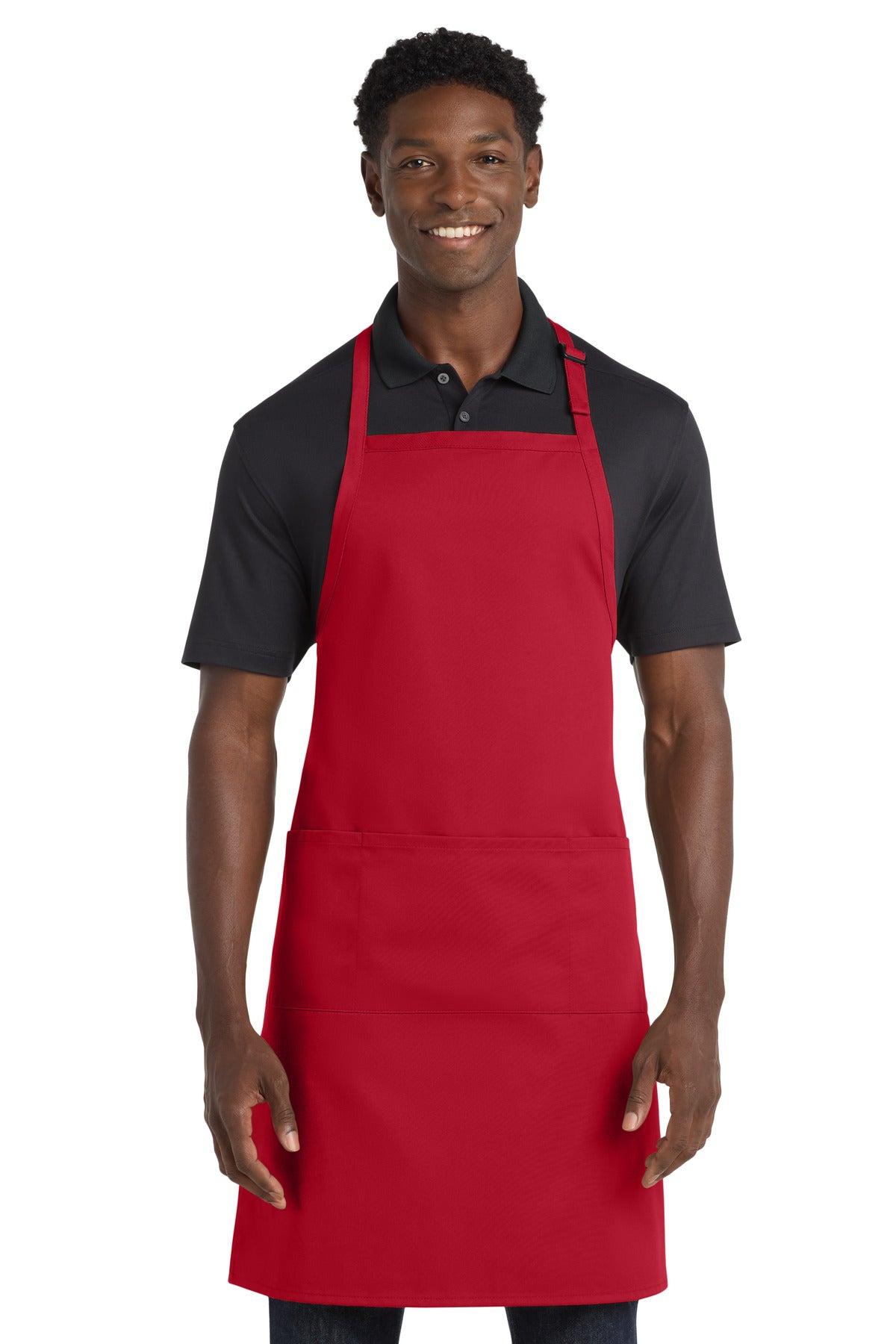 Port Authority A700 Easy Care Extra Long Bib Apron with Stain Release