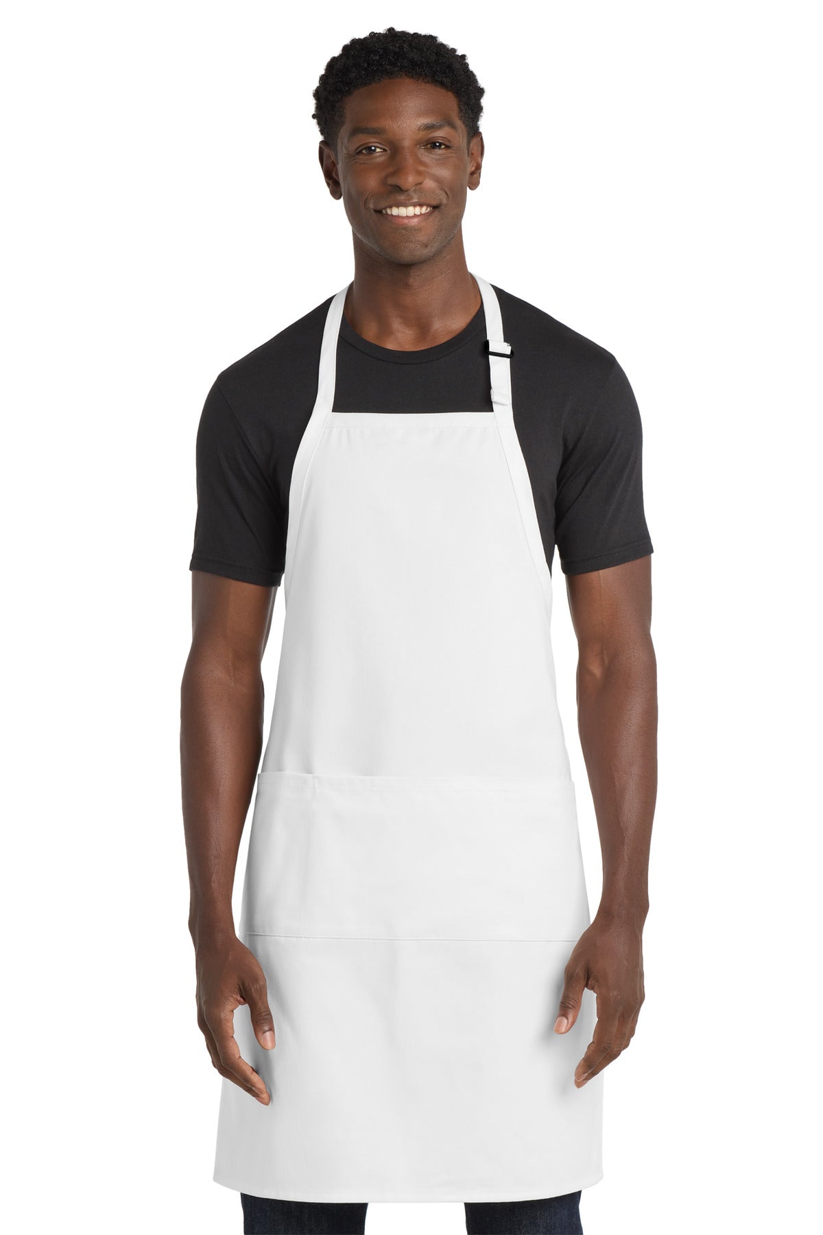 Port Authority A700 Easy Care Extra Long Bib Apron with Stain Release