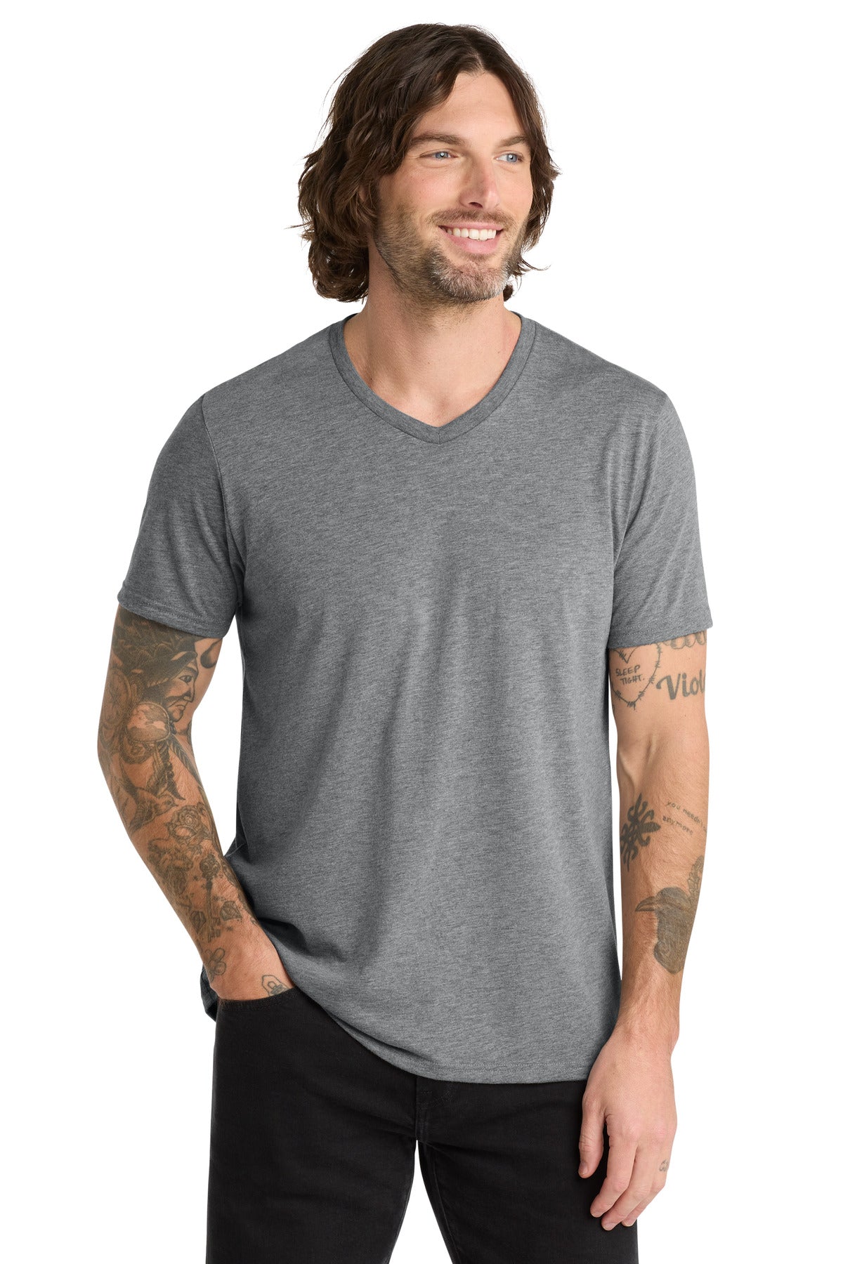 Allmade AL2014 Unisex Tri-Blend V-Neck Tee