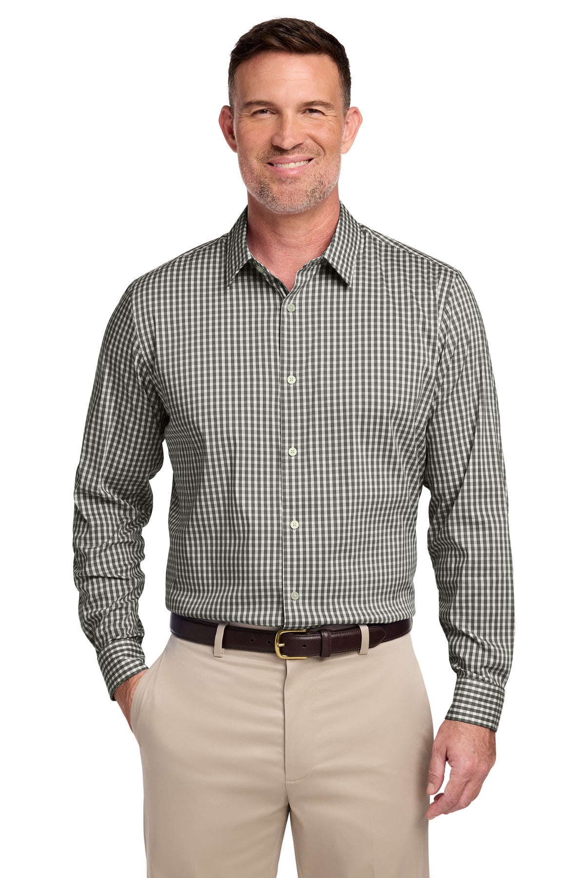 Brooks Brothers BB18006 Tech Stretch Patterned Shirt