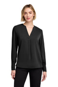 Brooks Brothers BB18009 Women's Open-Neck Satin Blouse