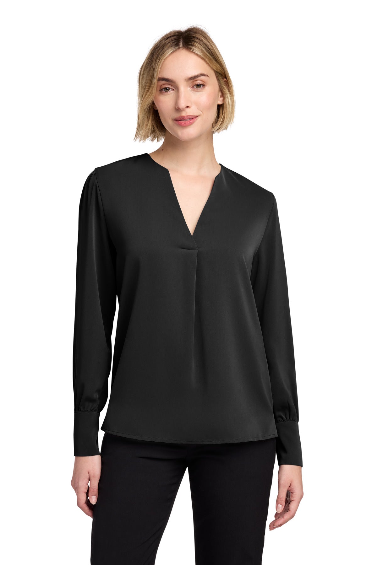Brooks Brothers BB18009 Women's Open-Neck Satin Blouse