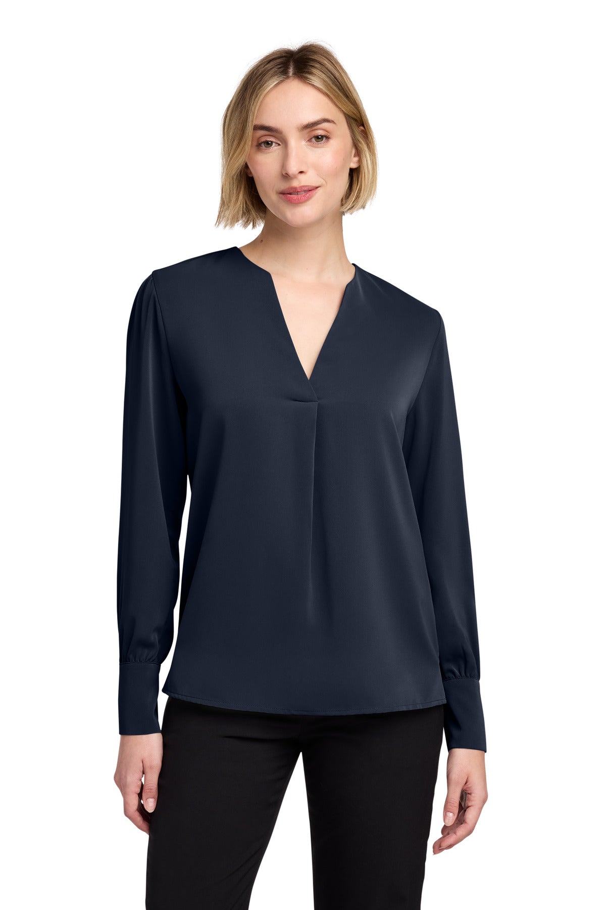 Brooks Brothers BB18009 Women's Open-Neck Satin Blouse
