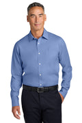 Brooks Brothers BB18012 Wrinkle-Free Stretch Pinpoint Spread Collar Shirt