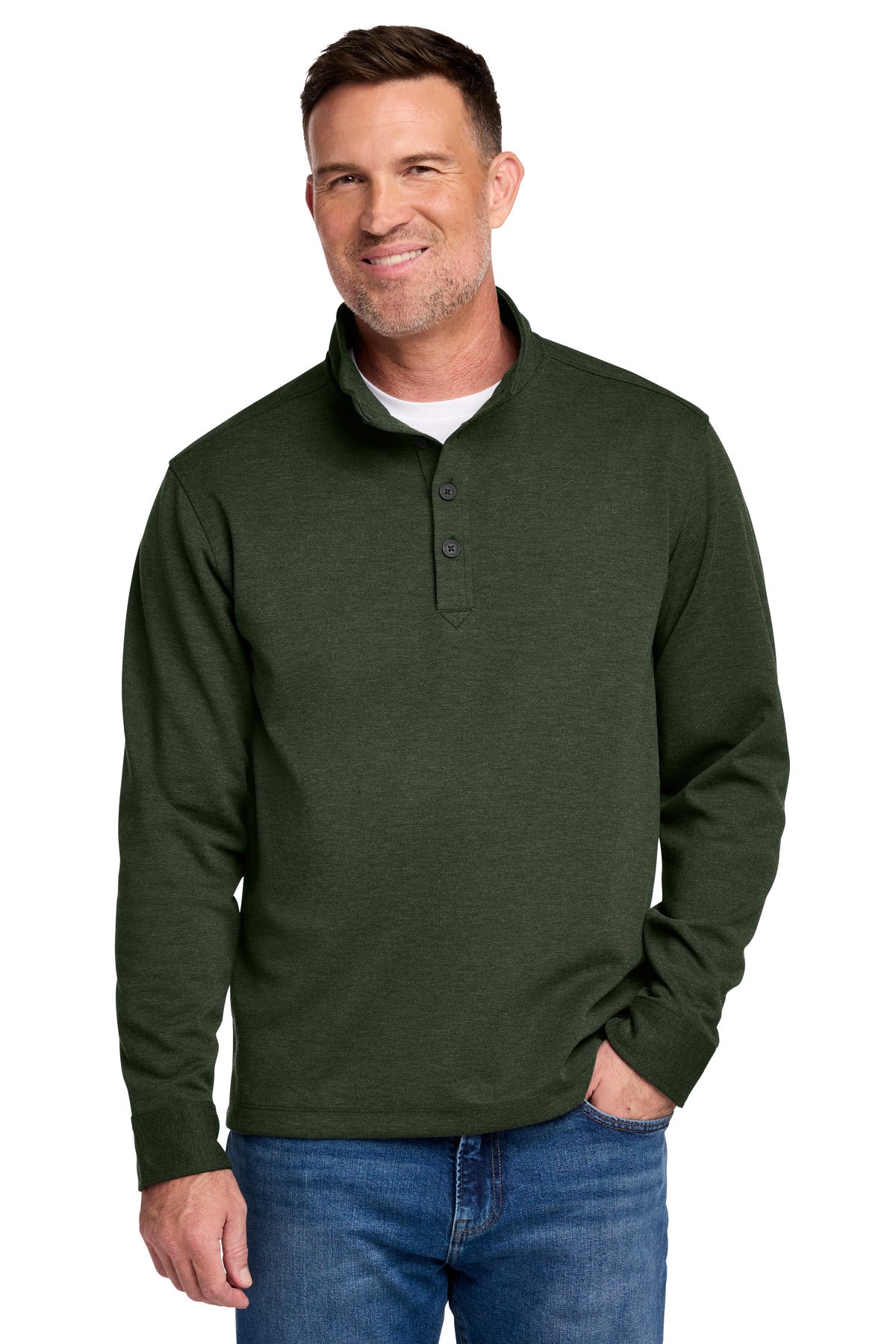 Brooks Brothers BB18202 Mid-Layer Stretch 1/2-Button