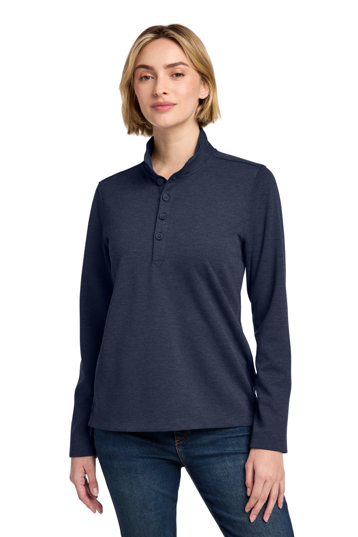 Brooks Brothers BB18203 Women's Mid-Layer Stretch 1/2-Button