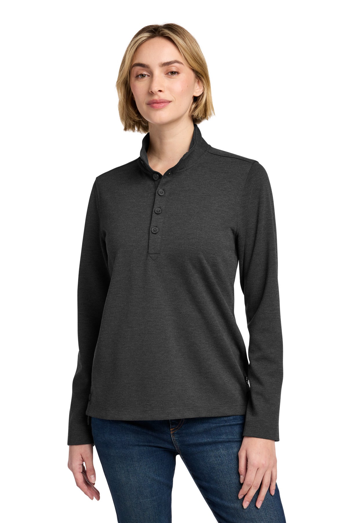 Brooks Brothers BB18203 Women's Mid-Layer Stretch 1/2-Button