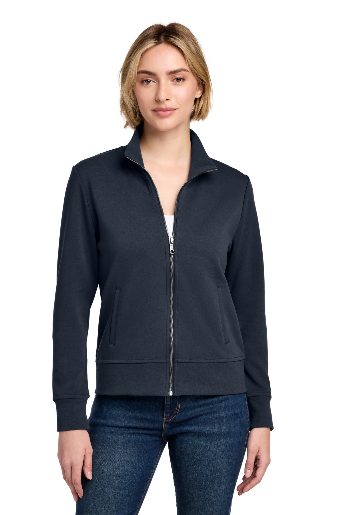Brooks Brothers BB18211 Women's Double-Knit Full-Zip