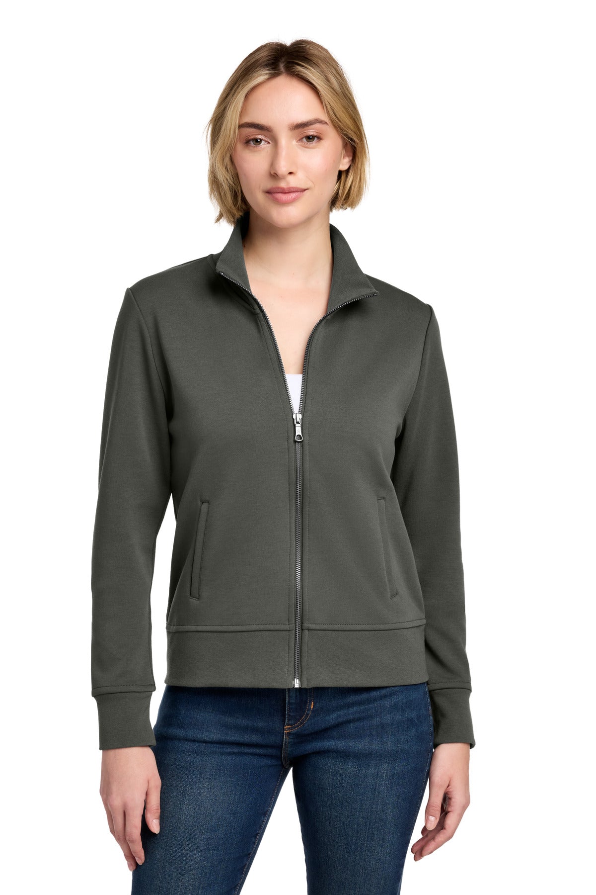 Brooks Brothers BB18211 Women's Double-Knit Full-Zip