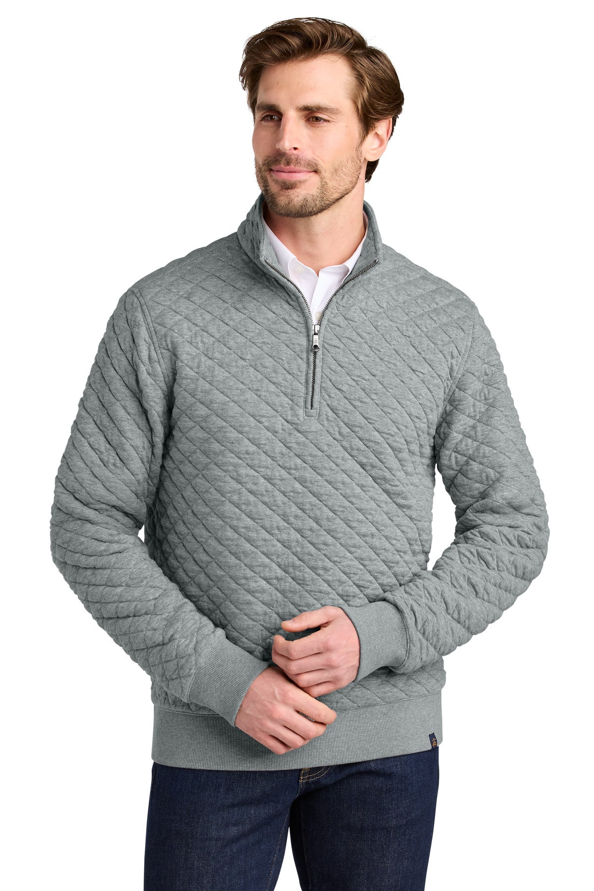 Brooks Brothers BB18212 Diamond Quilt 1/4-Zip