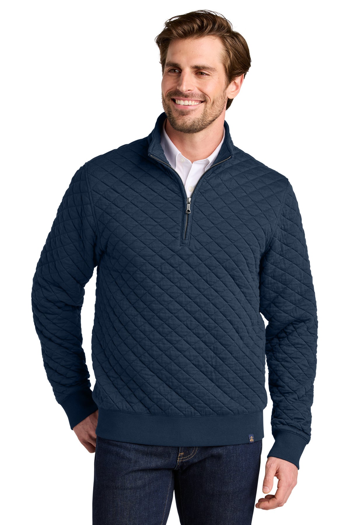 Brooks Brothers BB18212 Diamond Quilt 1/4-Zip