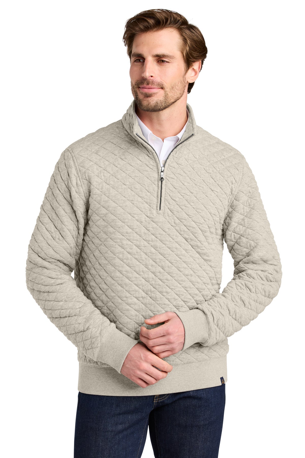 Brooks Brothers BB18212 Diamond Quilt 1/4-Zip