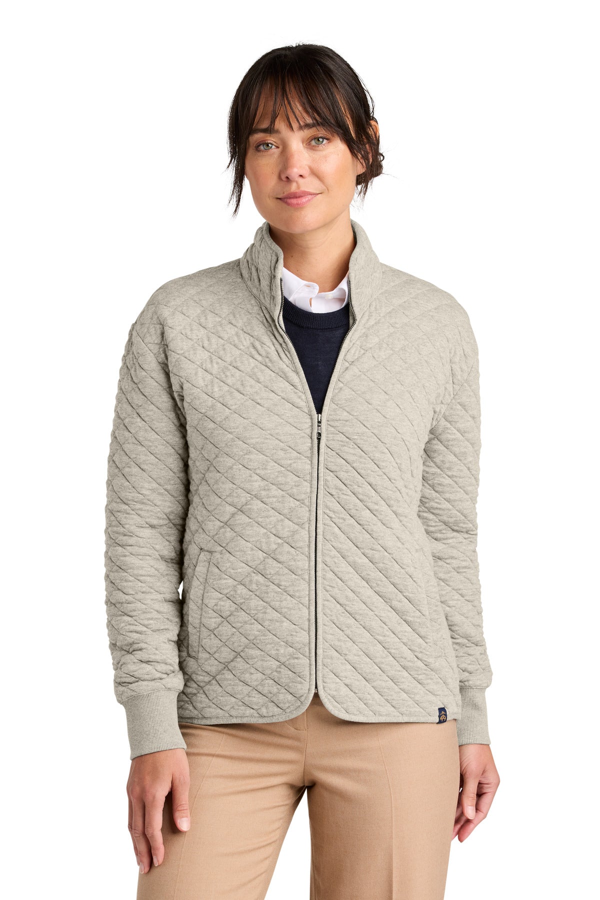 Brooks Brothers BB18213 Women's Diamond Quilt Full-Zip